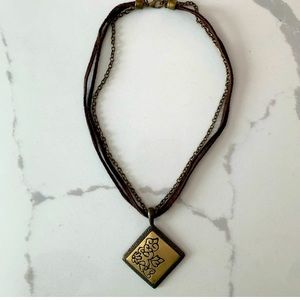 Chicos Brown Pendant Necklace